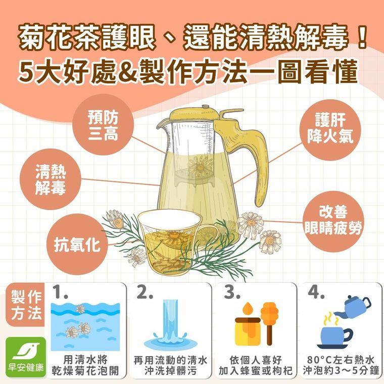 菊花茶功效與禁忌有哪些?菊花種類挑選、泡法&5種菊花茶功效